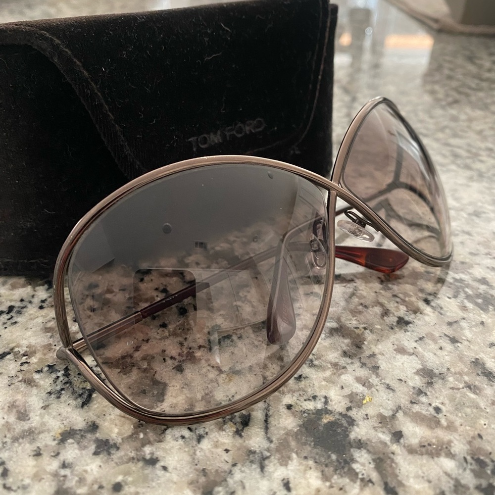Authentic Tom Ford Miranda Dark Bronze/Brown Gradient Women's Sunglasses - Picture 2 of 6